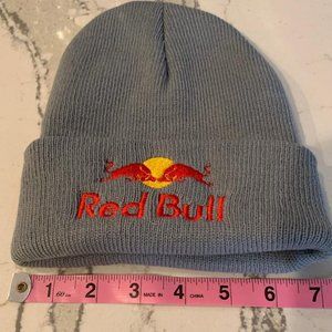 New Gray Beanie for Juniors. Red Bull. Woven, Acrylic. For Kids, Teens and women